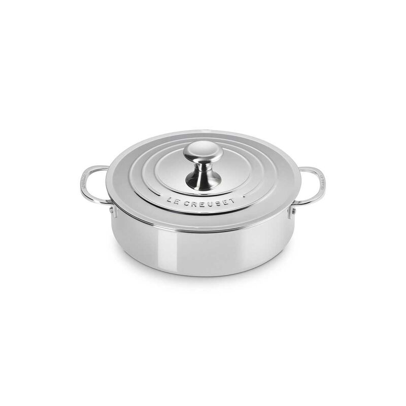 Le Creuset Signature Stainless Steel Rondeau with Lid 26cm image number 0